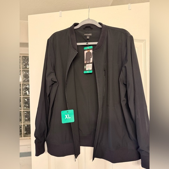 Banana Republic Black Stretch Bomber Jacket XL NWT - Picture 11 of 16